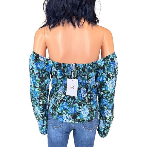 NWT WAYF Roses Off the Shoulder Floral Top - Picture 5 of 6